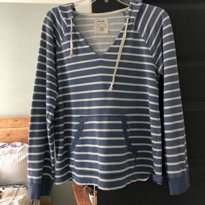 Allihop navy and white striped hoodie
